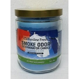 Smoke Odor Exterminator 13 oz Jar Candles Clothesline Fresh Assorted (2)