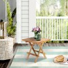 Yardgrace Teak Wood Patio Side Table, Square Folding Outdoor Side