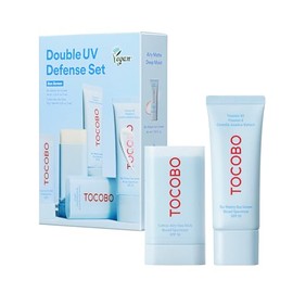 TOCOBO Korean Suncare Dual UV Set (Cotton Airy Sunstick+Bio Watery Suncream Pack) (Sunstick y protector solar, 1.35 onzas líquidas (paquete de 1), UV 