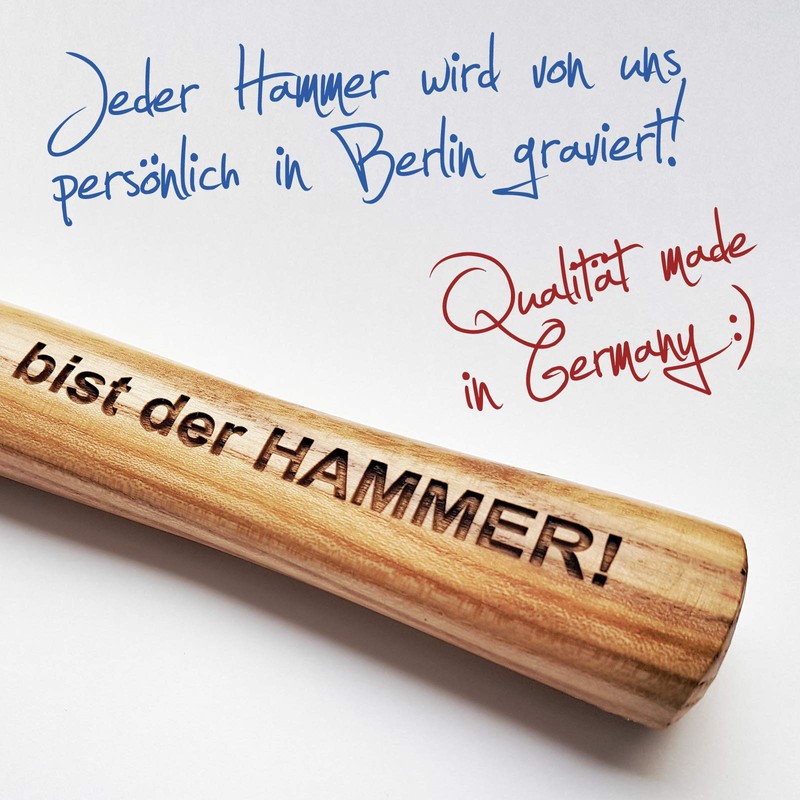 diamandi Hammer with engraving: OPA - Du bist der HAMMER!
