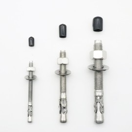 Stainless Steel 304 Concrete Wedge Anchors Heavy Duty Fasteners 1/4in 3/8in 1/2in Set of 24