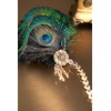 BABEYOND 1920s Feather Headband Peacock Feather Headpiece Vintage 1920s Flapper