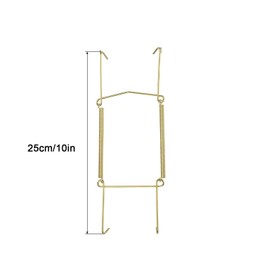 Invisible Plate Hangers for Wall | Decorative Dish Display Holders Hanging Wires Spring Hook Holder with Tip Protectors Fit to Hang on Wall (Brass)