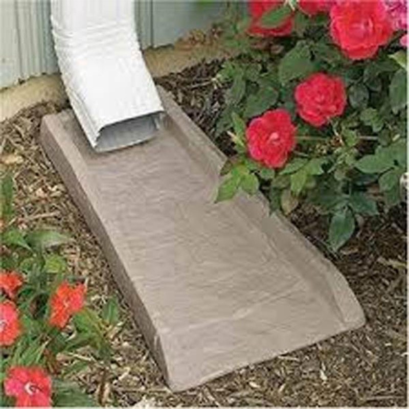 Suncast Outdoor System Decorative Rain Gutter Downspout Splash Block, Easy