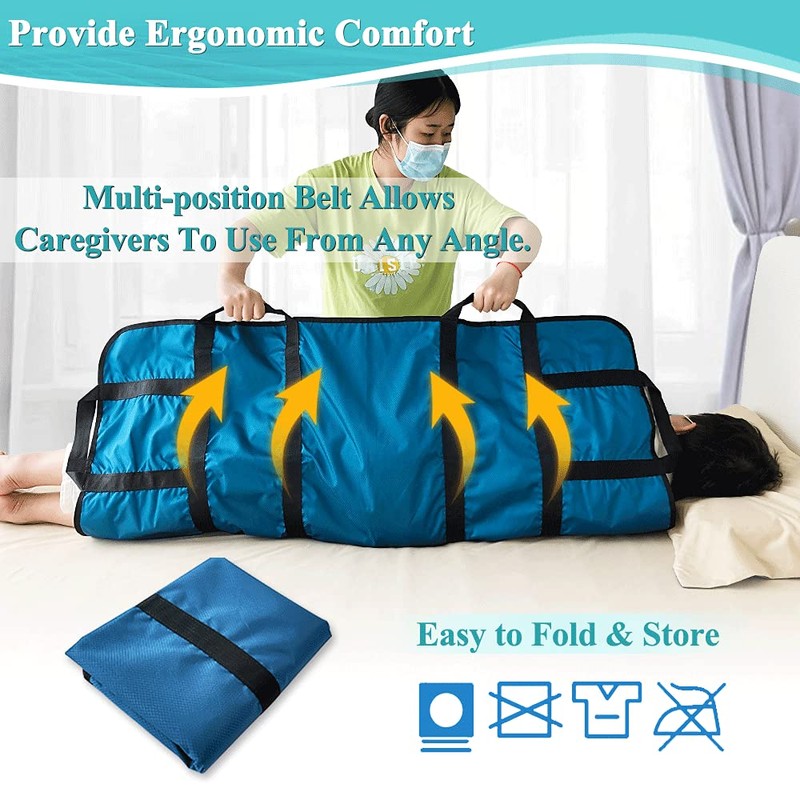 Positioning Bed Pad with Handles Hospital Sheets Transfer Board Belts