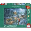 Schmidt Spiele 57529 Thomas Kinkade Christmas Motif, Santas Silent Night,