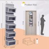 EXPERTUP Over Door Hanging Organiser with 5 clear pockets Non