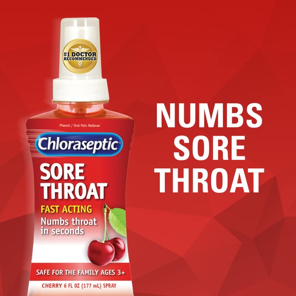 Chloraseptic Chloraseptic Sore Throat Spray, Cherry Flavor, 6 fl oz