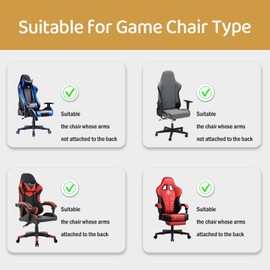 ACOFRR Gaming Chair Covers Slipcovers, Velvet Soft Spandex Stretchable Elastic Computer Reclining Office Armchair Seat Cover with Armrest Cover (No Chairs) (Navy)