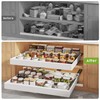 Seinloes 2 Pack Pull Out Cabinet Organizers 21"Deep With Raising