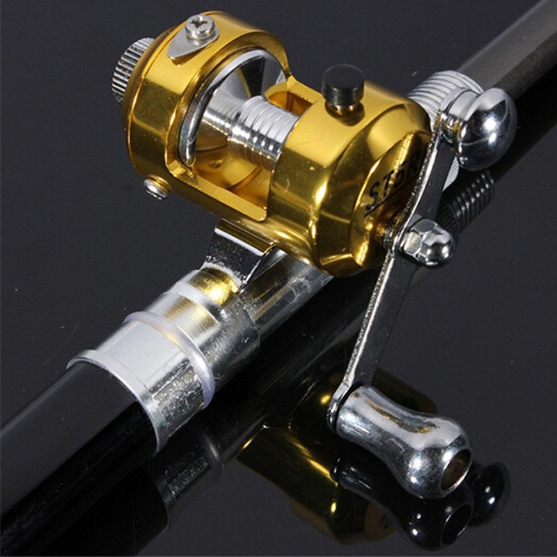ONOGAL 2205 Folding Mini Fiberglass Aluminum Fishing Rod with Reel