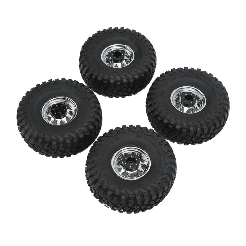 4PCS 1.9in Wheel Tires with 10 Holes Hub Uneven Gravel