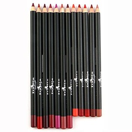 ITALIA DELUXE - Set de 12 Delineadores Labiales - Colores Intensos - Duración Prolongada - Vibrante -Resistente - Hecho en USA