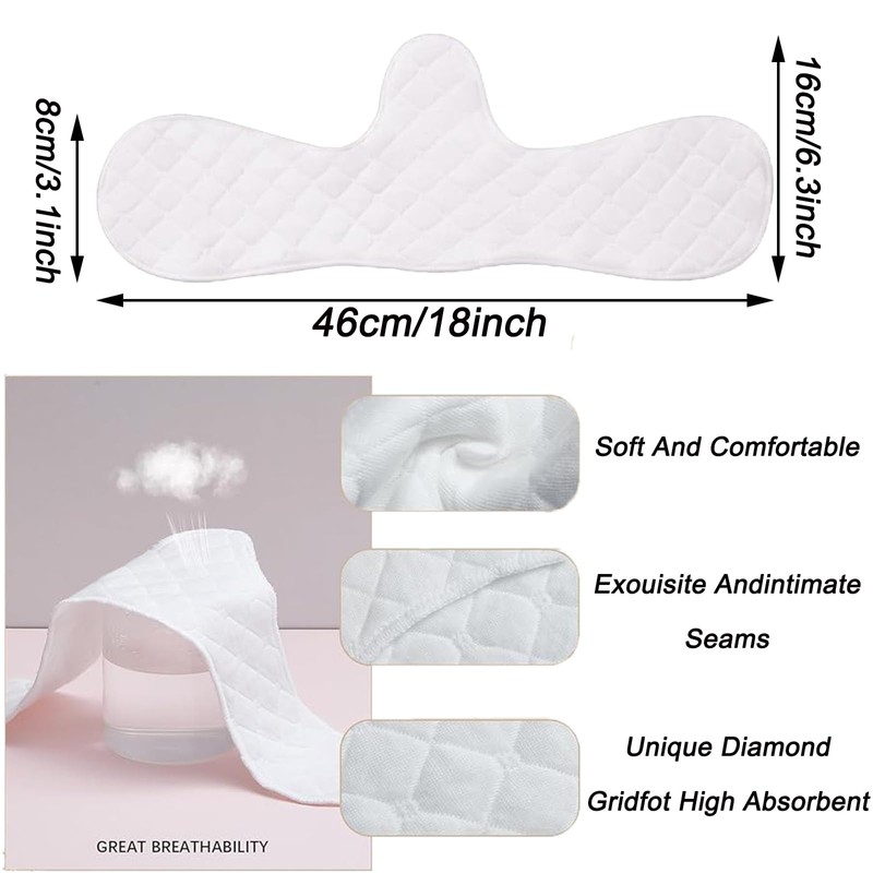 lurora2021 Pack of 12 Reusable Cotton Bra Bra Sweat Pads