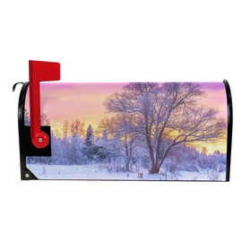 WOOR Winter Magnetic Mailbox Cover Oversized for Garden Yard Outdoor Decorations-20.8" x 25.5"