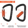 NewDoar 28KN UIAA & CE Certified Auto Climbing Carabiner 5pcs