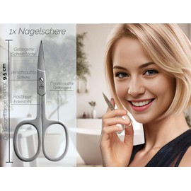 Professional Nail Scissors Set Nail Scissors Cuticle Scissors Extra Fine and Sharp Manicure Nail Clippers Cuticle Scissors with Curved Cutting Surfaces Made of Rustproof High-Quality Stainless Steel