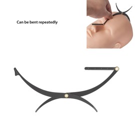 Eyebrow Ruler, 3 Point Positioning Eyebrow Golden Ratio Caliper Microblading Ruler, Stainless Steel Permanent Makeup Symmetrical Tool Grooming Stencil Shaper Balance Rule