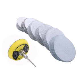 AUTOTOOLHOME 50mm Sanding Paper Grinder Accessories Polishing Tool Mixing Grit 80 120 180 240 320 600# (60 pcs)