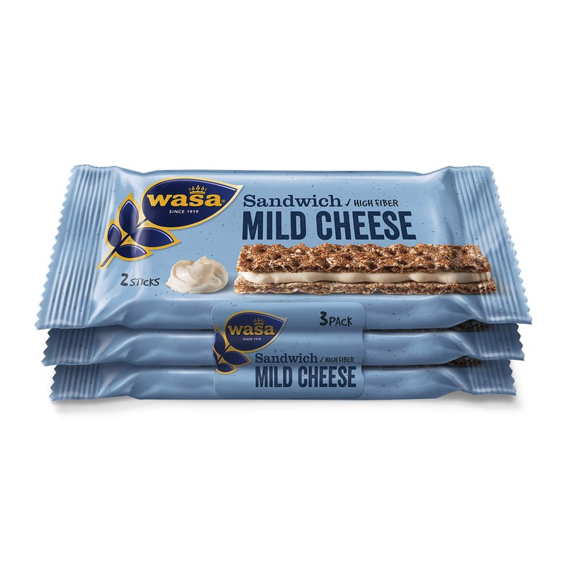 Wasa Crispbread Sandwich Cheese Multipack, 8 Pack (8 x 90
