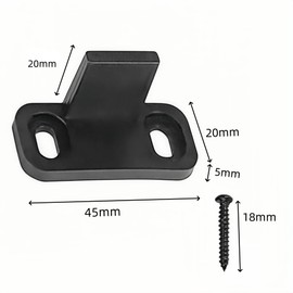 4 PCS Barn Door Floor Guides,WizeFolk Sliding Door Bottom Guide Floor Mount,Plastic Track Guide Including Pocket with Screws and Bypass, Hardware Bypass Door Guide,for All Types of Sliding Doors