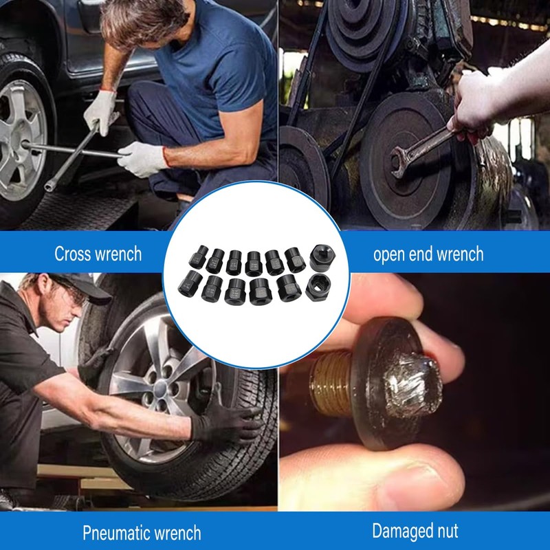 AIMALL 13 Piece Impact Bolt & Nut Remover Set, Extractor