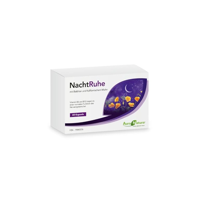 AuraNatura NachtRuhe - Valerian Capsules for Adults - Pack of
