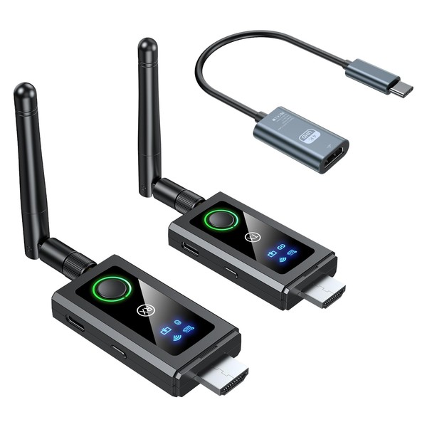 KCEVE 200M 5GHz Wireless HDMI Mini Wireless Transmitter and Receiver
