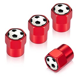 Tire Valve Stem Caps,Wheel Caps Compatible with Nissan 350 370Z GTR Skyline SUV Series All Models,Metal Air Valve Cover Car Accessory,Not Made by Nissan,4 Pcs(Red)