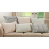 Fennco Styles Modern Woven Line Decorative Lumbar Throw Pillow Cover