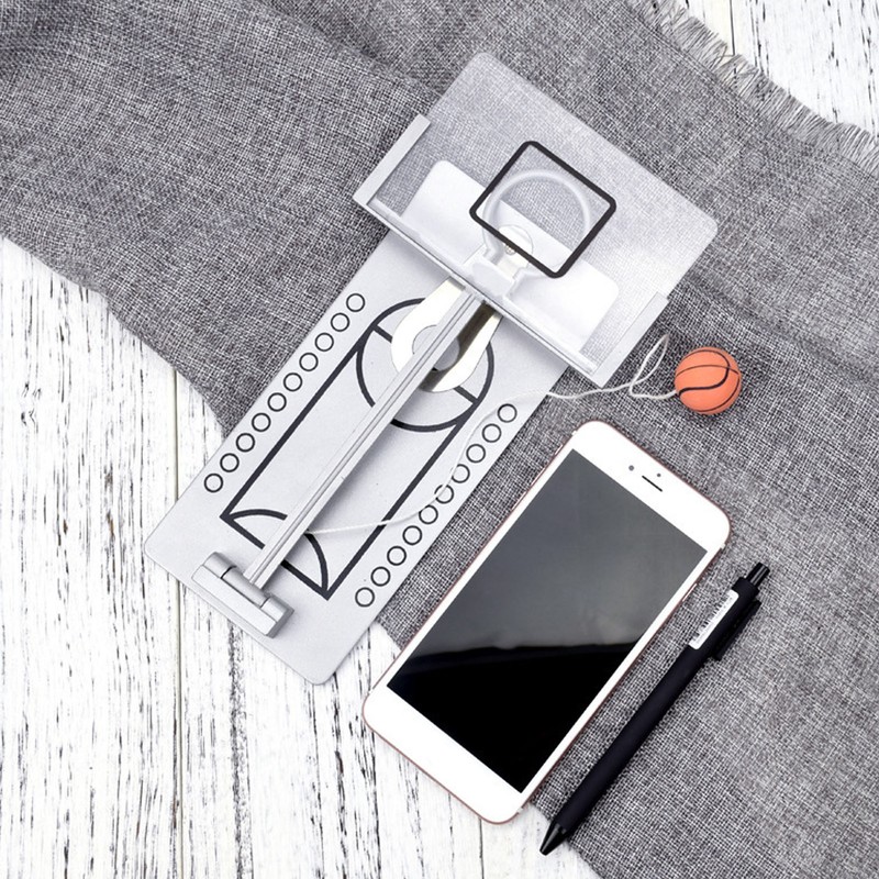 Desktop Basketball Game Foldable Reduce Pressure Aluminium Alloy Miniature Basketball