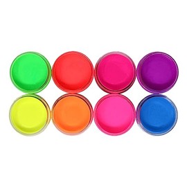 Pop of Color Premium Chalk Paint, Neon 8 Bundle (4 oz. Pack of 8) Green, Yellow, Orange, Blue, Coral, Magenta, Purple, Pink, Vibrant and Bold, Easy to Apply & Fast Drying