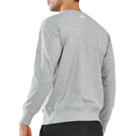 NORTHYARD Men's Crewneck Sweatshirt Long Sleeve Cotton Pullover Moisture Wicking Comfortable Casual Sweatshirts for Men GREYHEATHER M