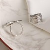Chunky Gold Finger Rings for Women Adjustable Silver Statement Joint
