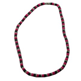 Tiger Smile Real Smooth Clam Chips Puka Shell Necklace (Pink Gray Black)