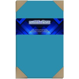 50 Bright Aqua Blue Cardstock 65lb Cover Paper 8.5 X 14 Inches Legal|Menu Size - 65 lb/pound Light Weight Cardstock - Quality Smooth Paper Surface