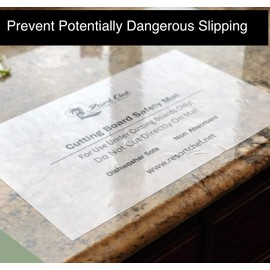 Resort Chef International Non-Slip Safety Mat for Under Kitchen Cutting Boards - Hygienic Non-Absorbent and Dishwasher Safe