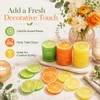 60 Pcs Artificial Lemon Slices Fake Fruit Props Yellow Green