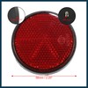 4 Pcs M6x1.0 Orange Red Plastic Universal Round Screw Mount