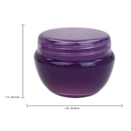 Beauticom Frosted Container Jars with Inner Liner and Lid for Scrubs, Oils, Salves, Creams, Lotions, Makeup Cosmetics, Nail Accessories, Beauty Aids - BPA Free (10G (12 Pieces), Purple)