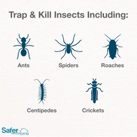 Safer Brand Safer Home SH400SR Indoor Spider, Ant, Cockroach, Centipede, and Crawling Insect 12 Traps, Blue