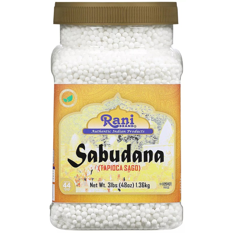 Rani Sabudana (Tapioca / Sago) Pearls 48oz (3lbs) 1.36kg Bulk