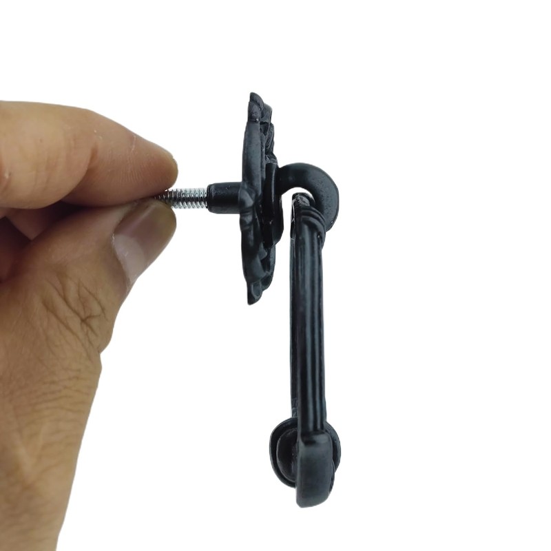 MuDuJia 10-Pack Antique Black Vintage Look Drawer Pulls 2.2" Diameter