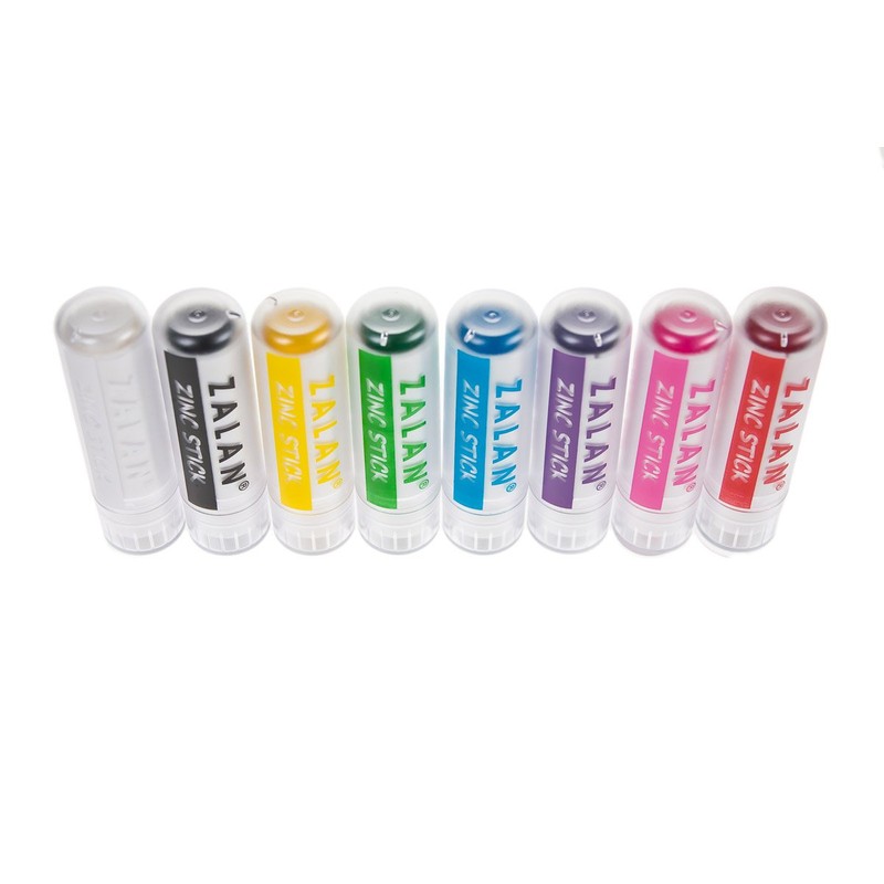Zalan Colored Zinc Stick Set of 8