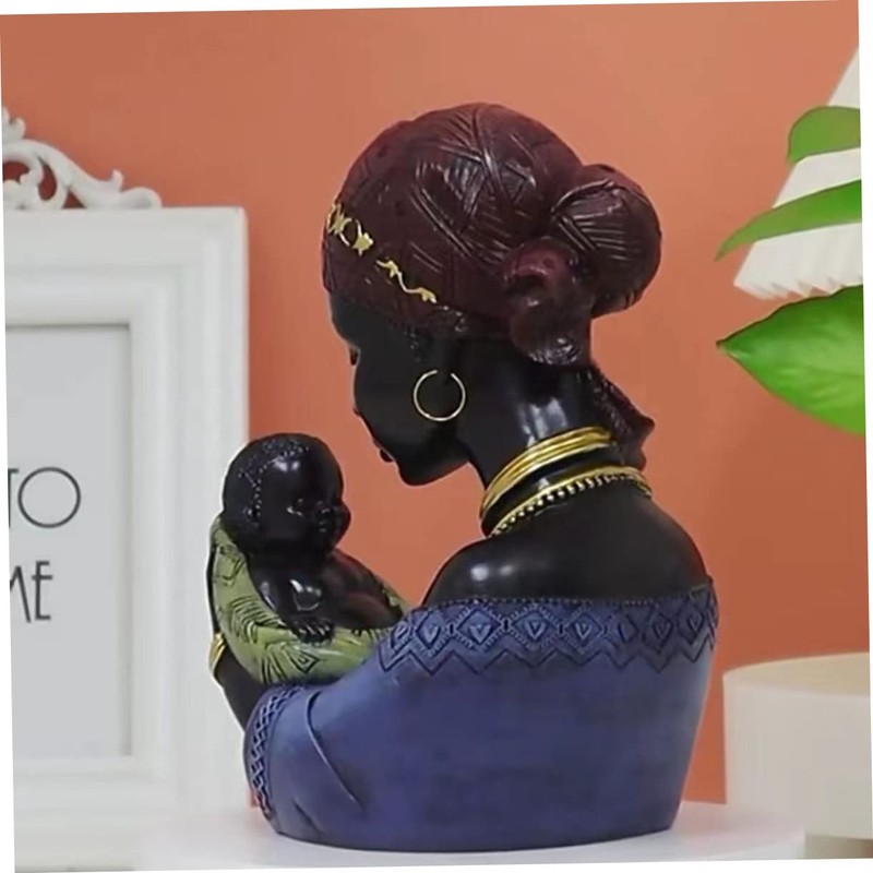 Artibetter Black Ornaments Black Figurines Desk Decor Resin Crafts Lady