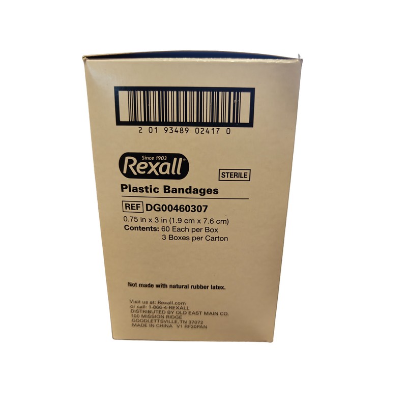 REXALL (3 PK) Rexall Plastic Bandage, 4-Sided Seal, .75" x