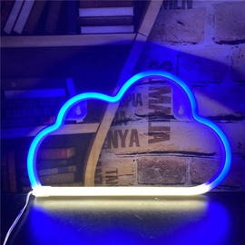 Cloud Neon Light LED Neon Signs Blue-Warmwhite Cloud Neon Sign for Kids Room Bedroom Hotel Shop Restaurant Game Office Wall Art Decoration Sign Birthday/Christmas Gift (Blue-Warmwhite)