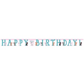 Happy Birthday Cats Party Banners - 8.25" - Club Pack of 12