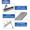 HOMOTEK Recessed Pocket Door Pull Handle, Edge Flush Pull, Hidden