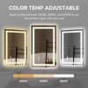 USHOWER 24x36'' LED Bathroom Mirror, Lighted Vanity Mirror, Touch Glass